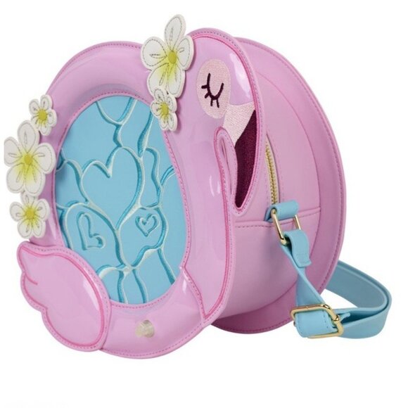 Loungefly Flamingo Pool Float Figural Crossbody Bag W Coin Purse NWT - Picture 2 of 5